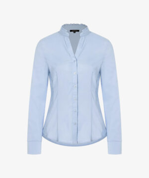 Unique Latest Women Solid Round Neck Cotton Shirt